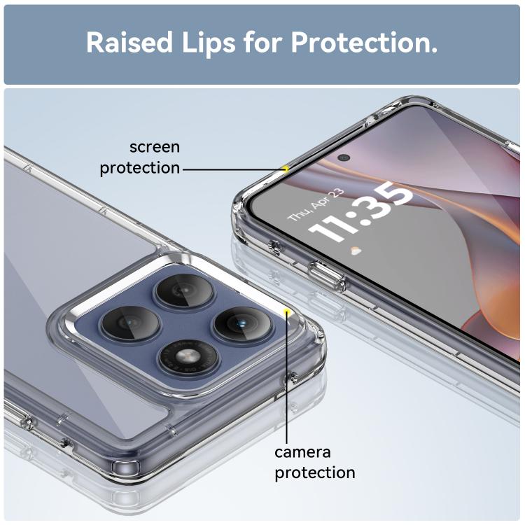 For Motorola Edge 60 Pro Colorful Series Acrylic Hybrid TPU Phone Case(Transparent) - free shipping - PMC TechLife - Order now!
