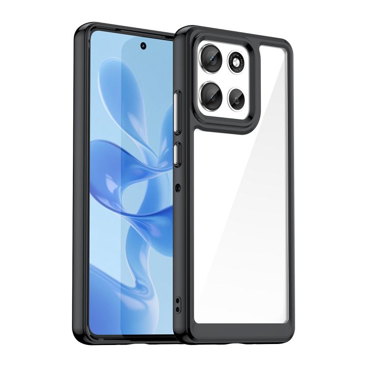 For Motorola Moto G86 5G Colorful Series Acrylic Hybrid TPU Phone Case(Black) - free shipping - PMC TechLife - Order now!