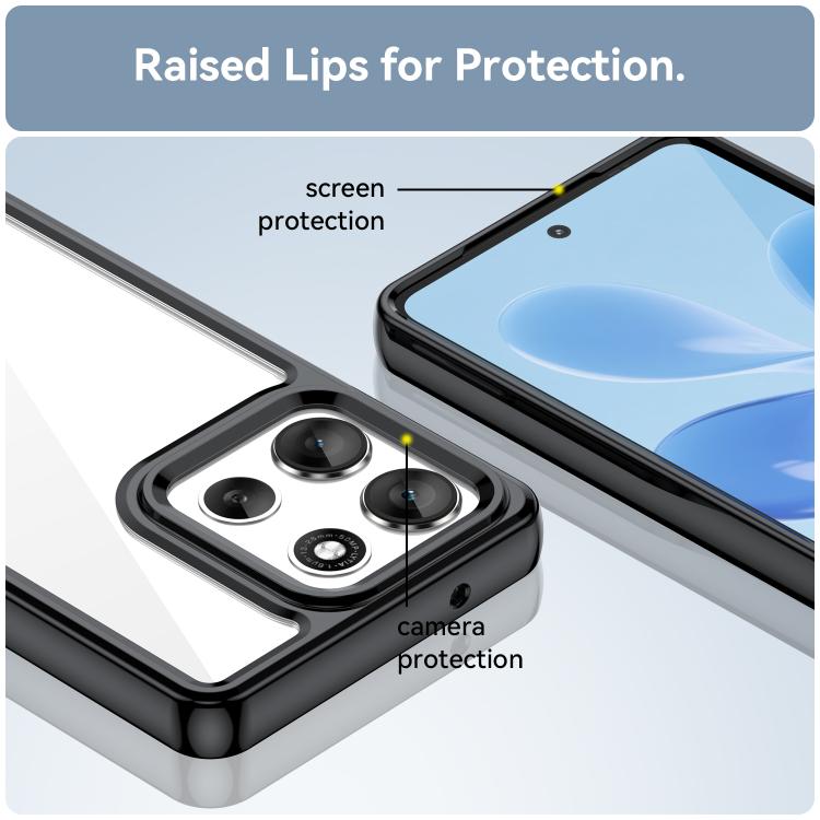For Motorola Moto G86 5G Colorful Series Acrylic Hybrid TPU Phone Case(Black) - free shipping - PMC TechLife - Order now!
