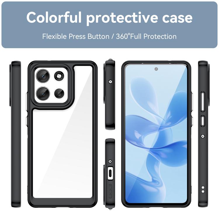 For Motorola Moto G100 Pro 5G Colorful Series Acrylic Hybrid TPU Phone Case(Black) - free shipping - PMC TechLife - Order now!
