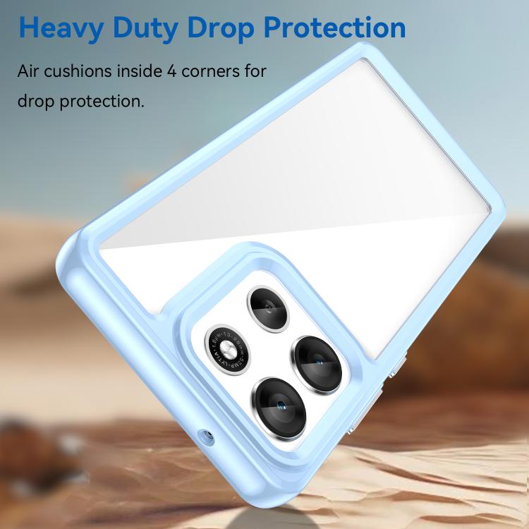 For Motorola Moto G100 Pro 5G Colorful Series Acrylic Hybrid TPU Phone Case(Blue) - free shipping - PMC TechLife - Order now!