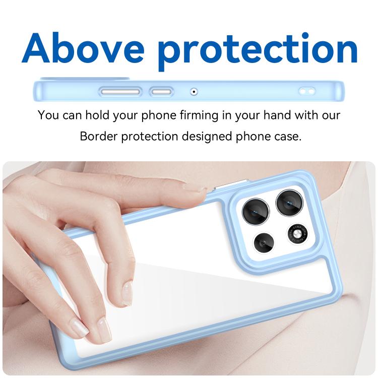 For Motorola Moto G100 Pro 5G Colorful Series Acrylic Hybrid TPU Phone Case(Blue) - free shipping - PMC TechLife - Order now!