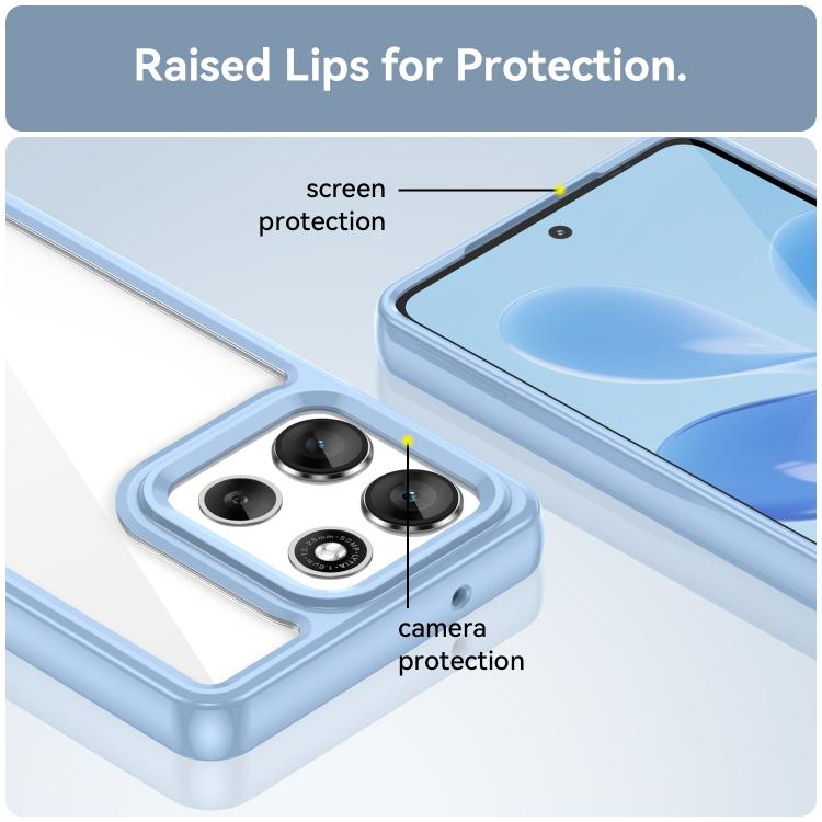 For Motorola Moto G100 Pro 5G Colorful Series Acrylic Hybrid TPU Phone Case(Blue) - free shipping - PMC TechLife - Order now!