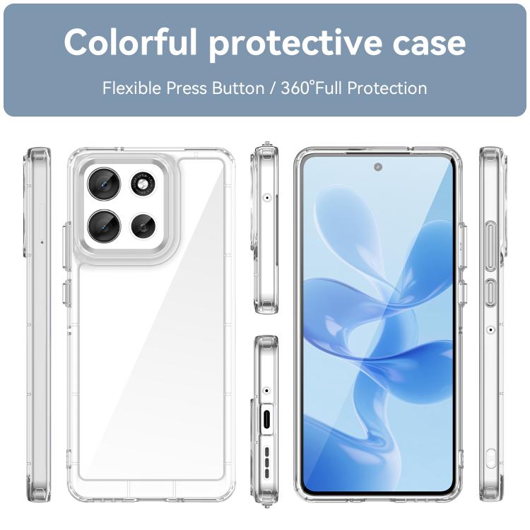 For Motorola Moto G100 Pro 5G Colorful Series Acrylic Hybrid TPU Phone Case(Transparent) - free shipping - PMC TechLife - Order now!