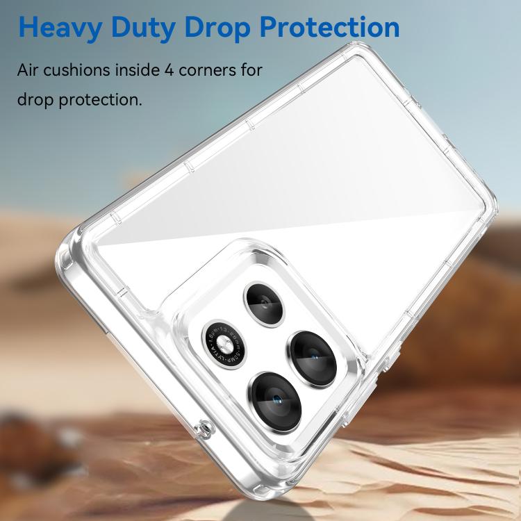 For Motorola Moto G100 Pro 5G Colorful Series Acrylic Hybrid TPU Phone Case(Transparent) - free shipping - PMC TechLife - Order now!