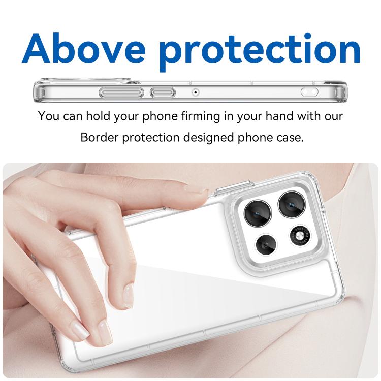 For Motorola Moto G100 Pro 5G Colorful Series Acrylic Hybrid TPU Phone Case(Transparent) - free shipping - PMC TechLife - Order now!