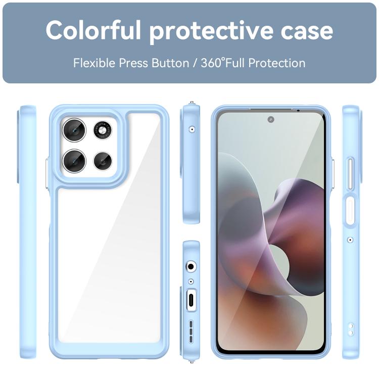 For Motorola Moto G56 5G Colorful Series Acrylic Hybrid TPU Phone Case(Blue) - free shipping - PMC TechLife - Order now!