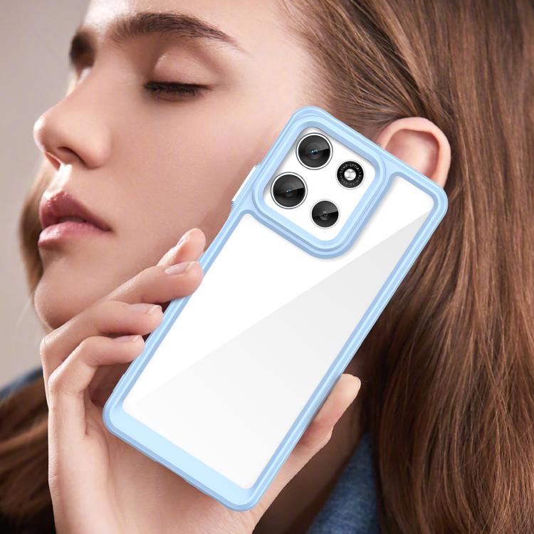 For Motorola Moto G66j 5G Colorful Series Acrylic Hybrid TPU Phone Case(Blue) - free shipping - PMC TechLife - Order now!