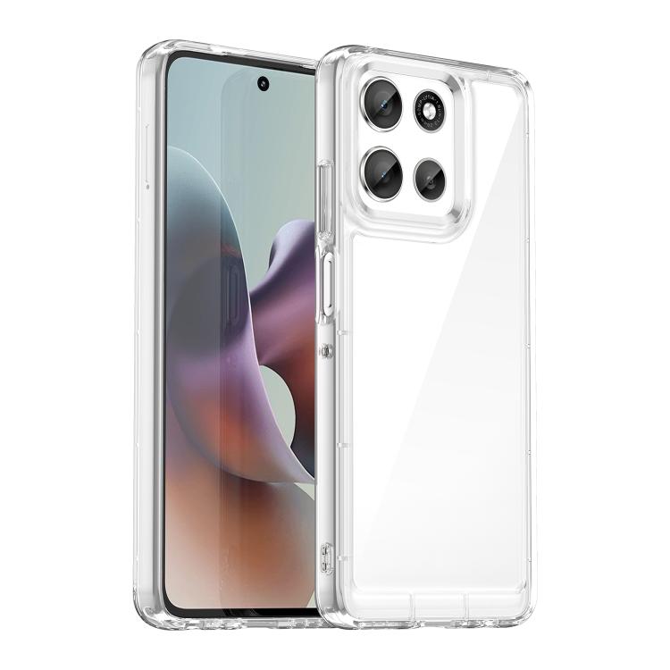 For Motorola Moto G66j 5G Colorful Series Acrylic Hybrid TPU Phone Case(Transparent) - free shipping - PMC TechLife - Order now!