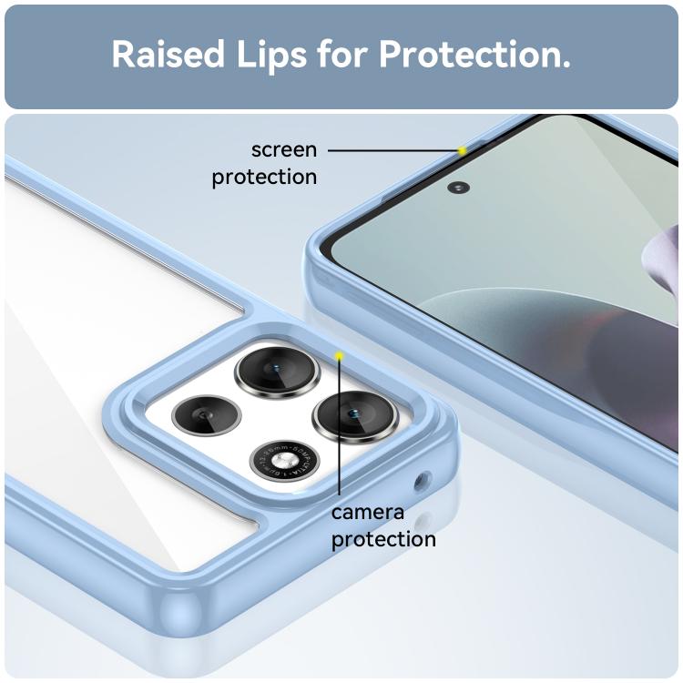 For Motorola Moto G66y 5G Colorful Series Acrylic Hybrid TPU Phone Case(Blue) - free shipping - PMC TechLife - Order now!