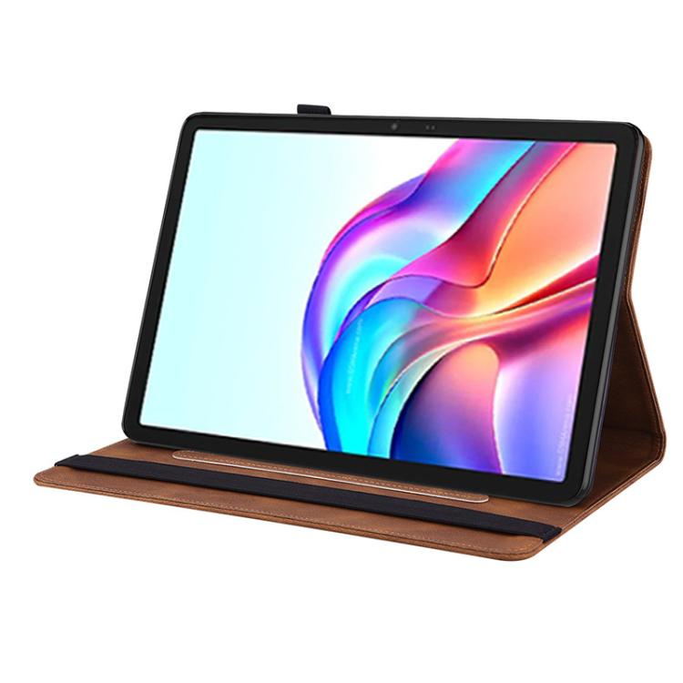 For Tecno Megapad 11 Butterfly Flower Embossed Leather Tablet Case(Brown) - Others by PMC TechLife | Online Shopping South Africa | PMC TechLife | Buy Now Pay Later Mobicred