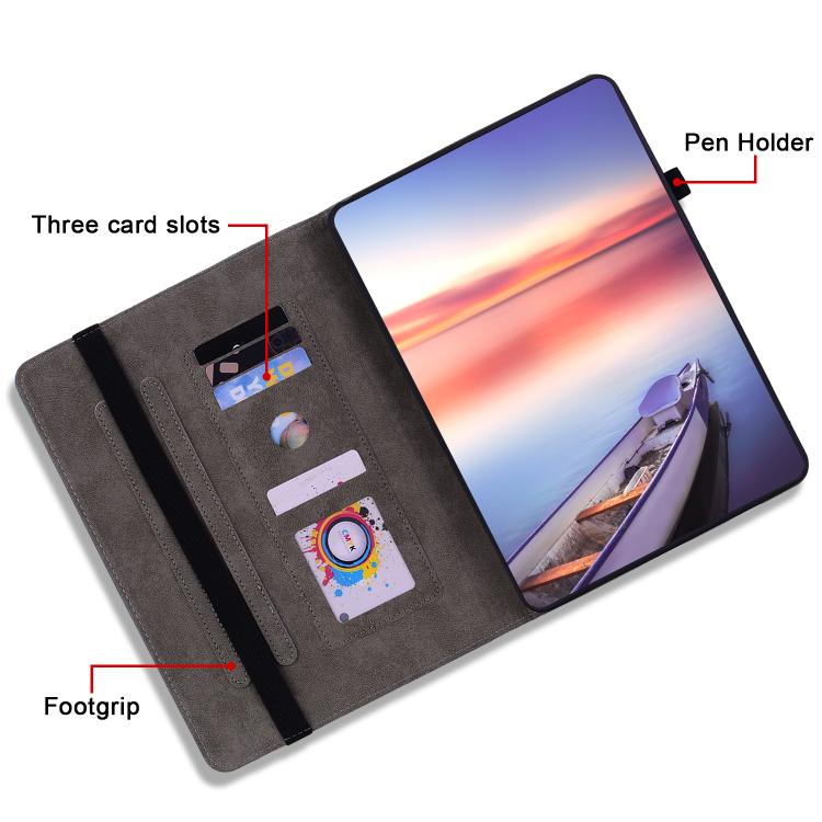 For Tecno Megapad 11 Butterfly Rose Embossed Leather Tablet Case(Green) - Others by PMC TechLife | Online Shopping South Africa | PMC TechLife | Buy Now Pay Later Mobicred