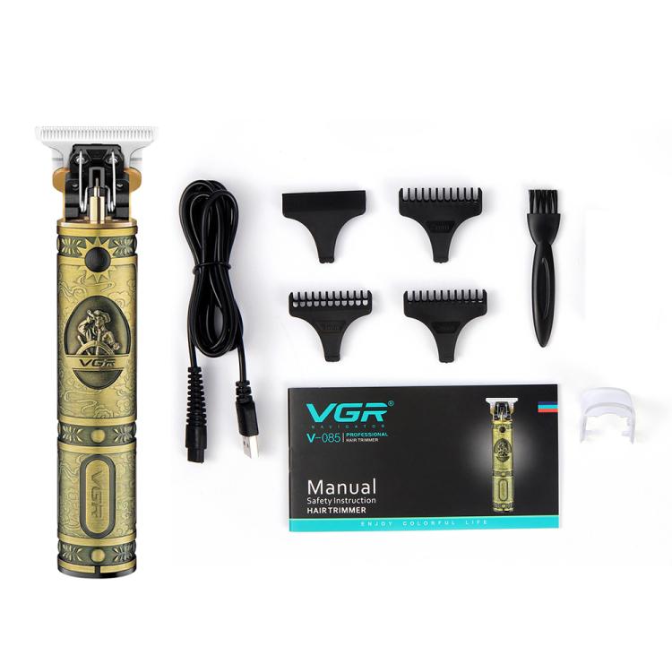 VGR V-085 Vintage Hairstyles Carving USB Electric Hair Clipper(Gold) - free shipping - PMC TechLife - Order now!