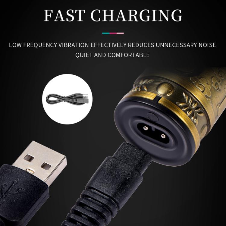 VGR V-085 Vintage Hairstyles Carving USB Electric Hair Clipper(Gold) - free shipping - PMC TechLife - Order now!