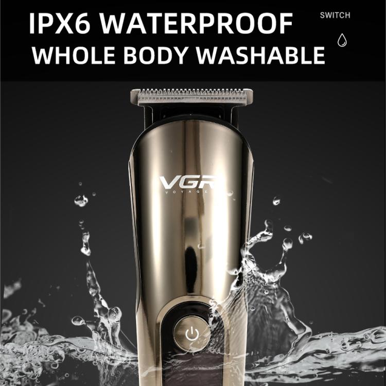 VGR V-107 11-in-1 IPX6 Digital Display Electric Hair Clipper Kit(Gold) - Hair Trimmer by VGR | Online Shopping South Africa | PMc TechLife | Buy Now Pay Later Mobicred