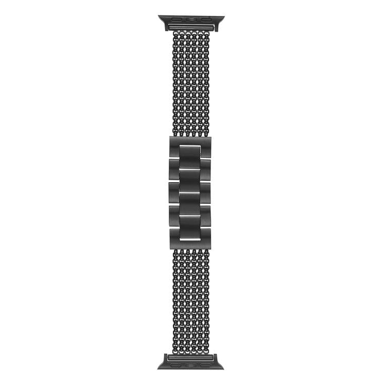 For Apple Watch 46mm / 49mm / 45mm / 44mm 6-Chain Stainless Steel Watch Band(Black) - Watch Bands by PMc TechLife | Online Shopping South Africa | PMc TechLife | Buy Now Pay Later Mobicred