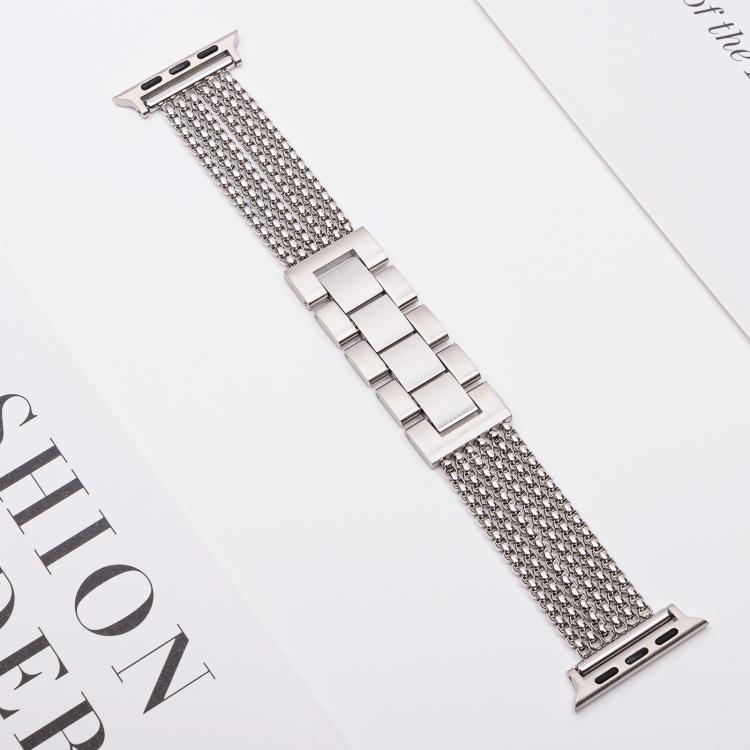 For Apple Watch 42mm / 41mm / 40mm / 38mm 6-Chain Stainless Steel Watch Band(Silver) - free shipping - PMc TechLife - Order now!