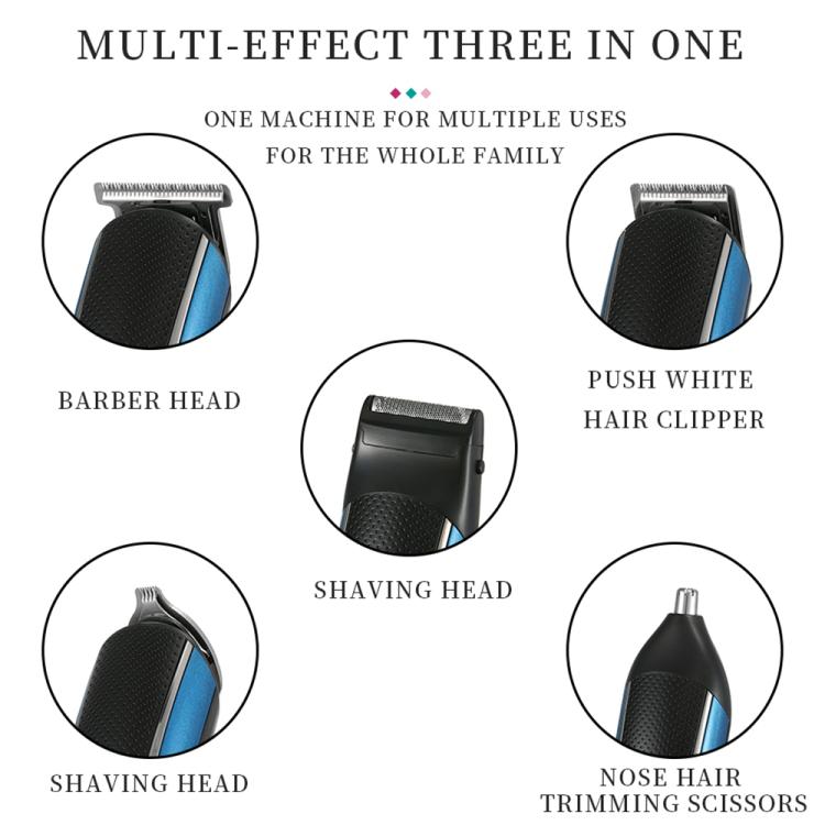 VGR V-172 10W Multifunctional USB Electric Hair Clipper(Blue) - Hair Trimmer by VGR | Online Shopping South Africa | PMc TechLife | Buy Now Pay Later Mobicred