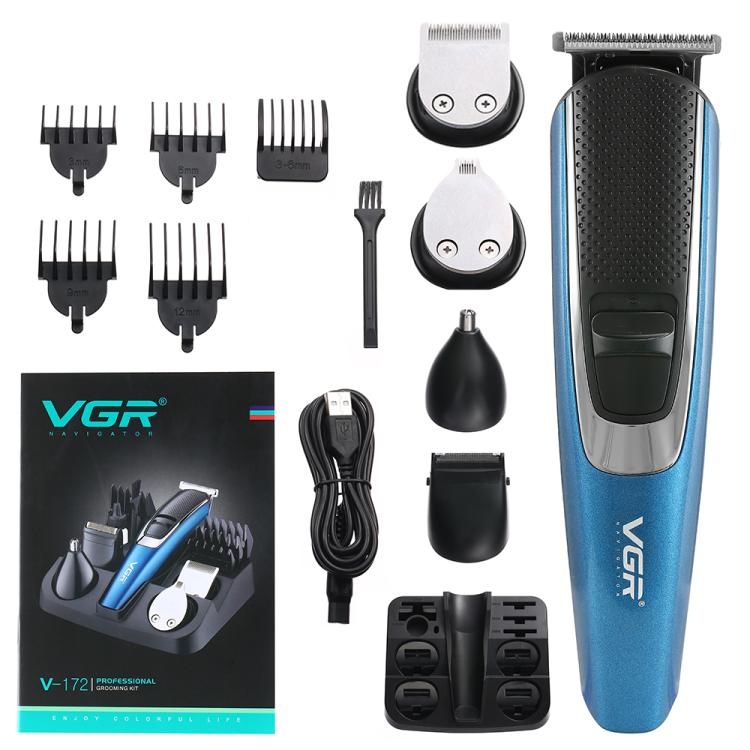 VGR V-172 10W Multifunctional USB Electric Hair Clipper(Blue) - Hair Trimmer by VGR | Online Shopping South Africa | PMc TechLife | Buy Now Pay Later Mobicred