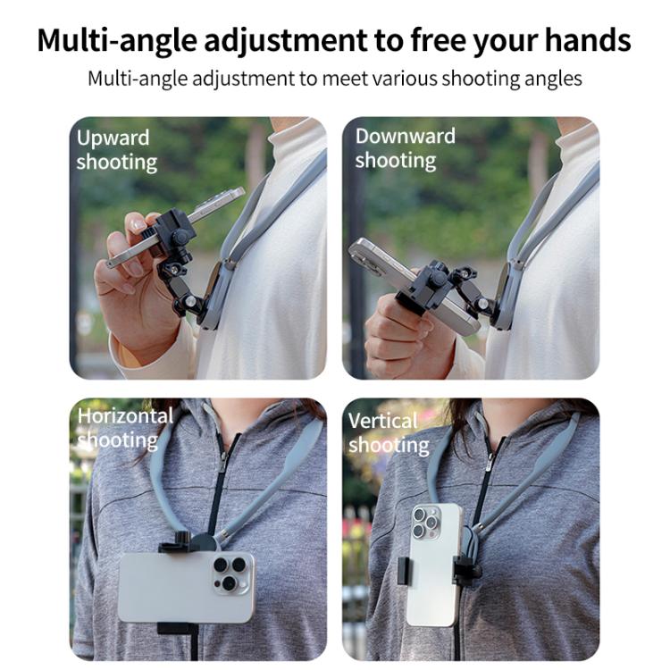 Magnetic Neck Mount Anti-shake Bracket, Type:6 in 1 Phone Clamp - free shipping - PMC TechLife - Order now!