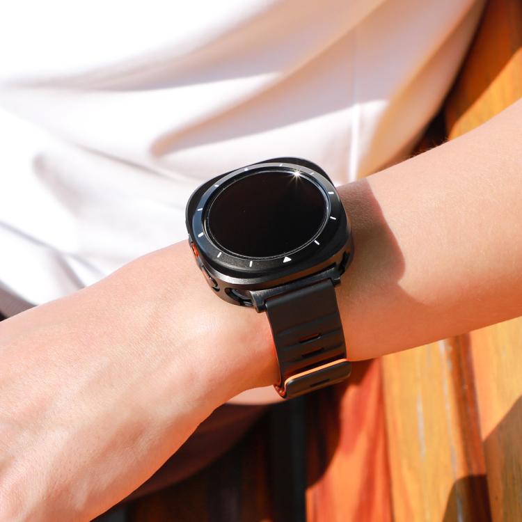 For Samsung Galaxy Watch Ultra 47mm Aluminum Alloy Metal PC Watch Protective Case(Black White) - Watch Cases by PMC TechLife | Online Shopping South Africa | PMC TechLife | Buy Now Pay Later Mobicred