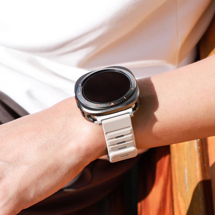 For Samsung Galaxy Watch Ultra 47mm Aluminum Alloy Metal PC Watch Protective Case(Grey Orange) - Watch Cases by PMC TechLife | Online Shopping South Africa | PMC TechLife | Buy Now Pay Later Mobicred