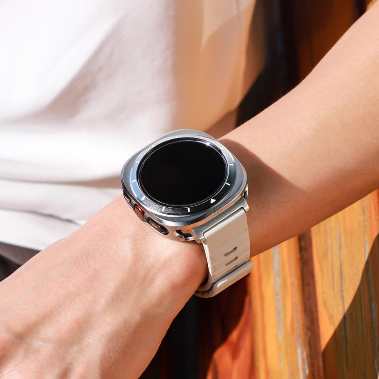 For Samsung Galaxy Watch Ultra 47mm Aluminum Alloy Metal PC Watch Protective Case(Silver Orange) - free shipping - PMC TechLife - Order now!