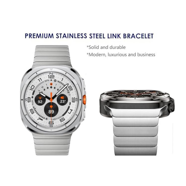 For Samsung Galaxy Watch Ultra 47mm Bamboo Norman Buckle Stainless Steel Watch Band(Silver) - free shipping - PMc TechLife - Order now!