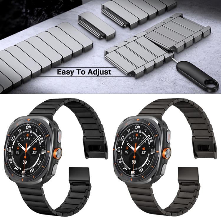 For Samsung Galaxy Watch Ultra 47mm Bamboo Norman Buckle Stainless Steel Watch Band(Slate) - free shipping - PMc TechLife - Order now!