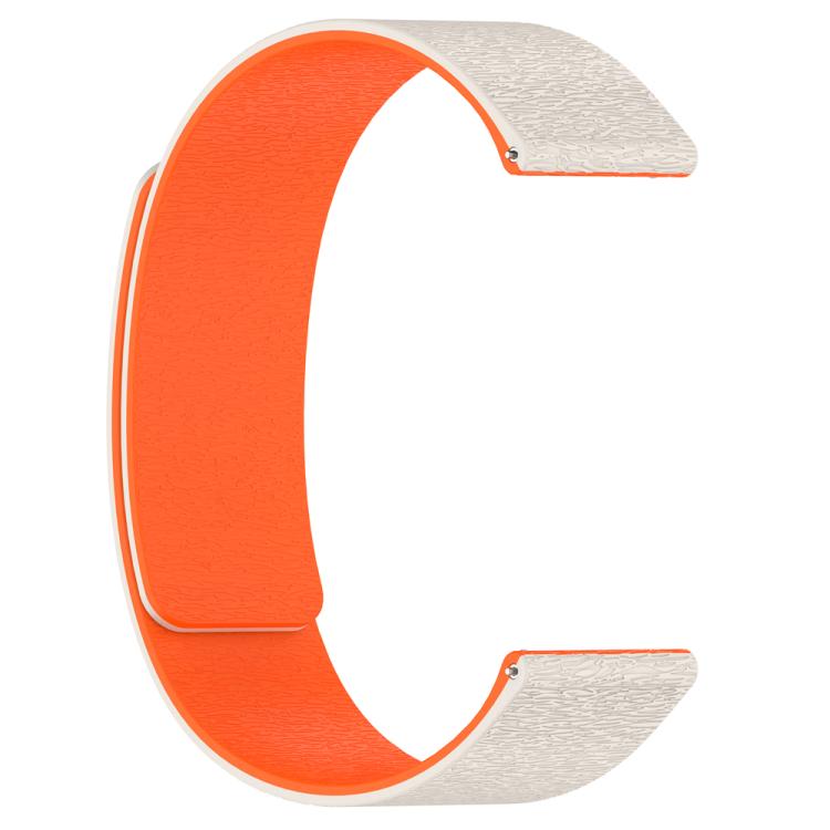 22mm Cloud Wood Grain Silicone Magnetic Watch Band(Starlight Orange) - free shipping - PMc TechLife - Order now!