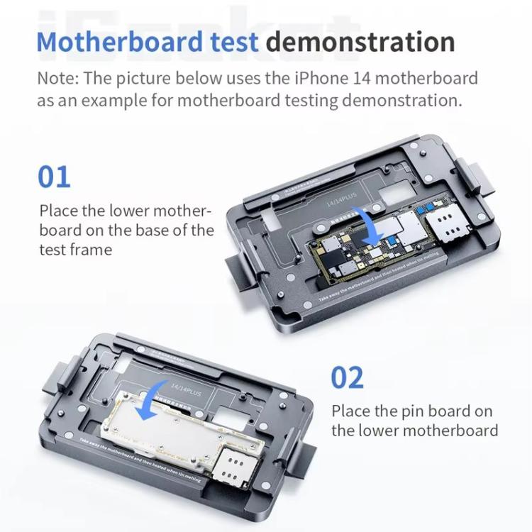 Qianli iSocket 16 Series 4 in 1 Motherboard Layered Test Fixture for iPhone 16 Series - free shipping - PMc TechLife - Order now!