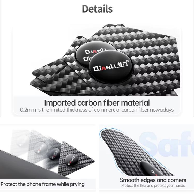 Qianli High Toughness Multifunctional Carbon Fiber Prying Tool Pentagram Shaped - free shipping - PMC TechLife - Order now!