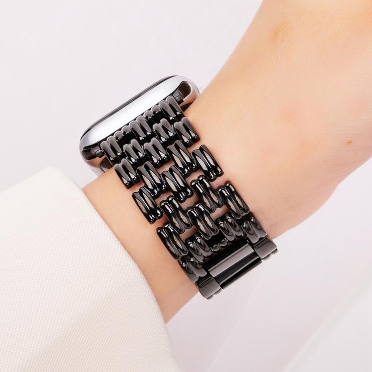 For Apple Watch 46mm / 49mm / 45mm / 44mm Five-bead Stripe Stainless Steel Watch Band(Black) - Watch Bands by PMc TechLife | Online Shopping South Africa | PMc TechLife | Buy Now Pay Later Mobicred