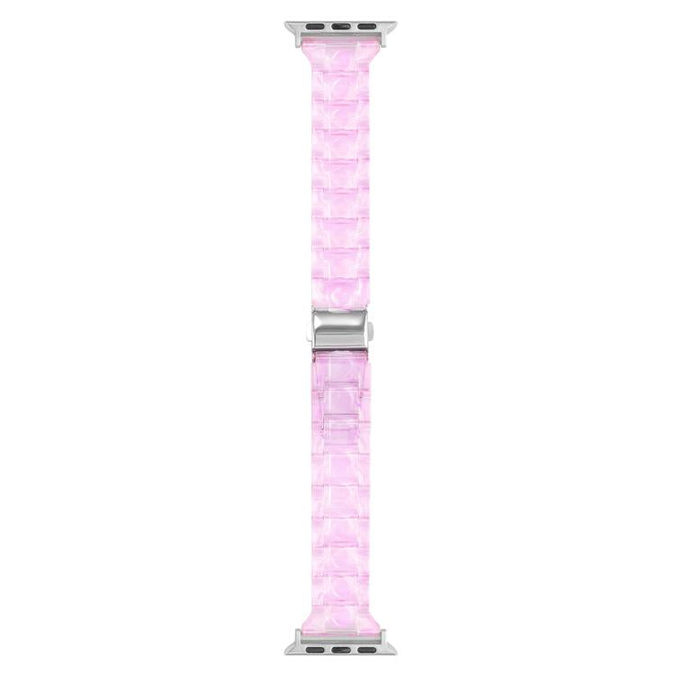 For Apple Watch 46mm / 49mm / 45mm / 44mm Small Waist Rhombus Three-bead Resin Watch Band(Gradient Pink) - Watch Bands by PMc TechLife | Online Shopping South Africa | PMc TechLife | Buy Now Pay Later Mobicred