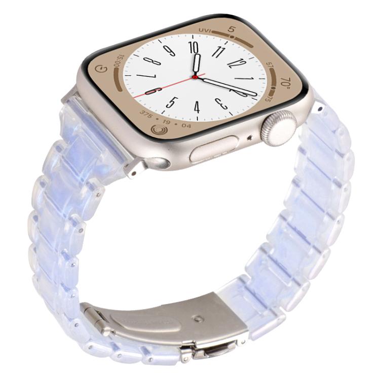 For Apple Watch 46mm / 49mm / 45mm / 44mm Small Waist Rhombus Three-bead Resin Watch Band(Gradient Blue) - free shipping - PMc TechLife - Order now!