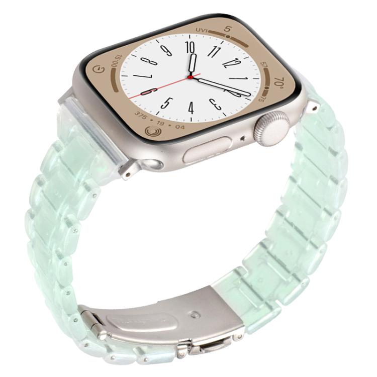 For Apple Watch 46mm / 49mm / 45mm / 44mm Small Waist Rhombus Three-bead Resin Watch Band(Gradient Green) - free shipping - PMc TechLife - Order now!