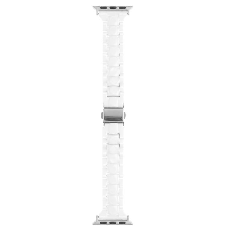 For Apple Watch 46mm / 49mm / 45mm / 44mm Small Waist Rhombus Three-bead Resin Watch Band(White) - free shipping - PMc TechLife - Order now!