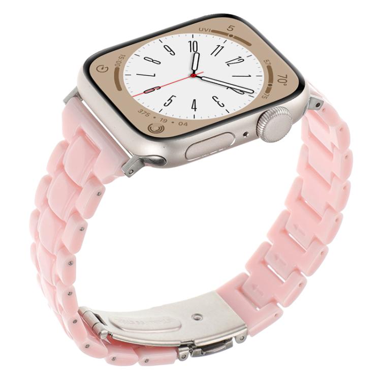 For Apple Watch 46mm / 49mm / 45mm / 44mm Small Waist Rhombus Three-bead Resin Watch Band(Pink) - free shipping - PMc TechLife - Order now!