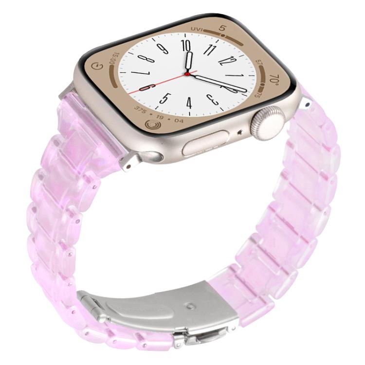For Apple Watch 42mm / 41mm / 40mm / 38mm Small Waist Rhombus Three-bead Resin Watch Band(Gradient Pink) - free shipping - PMc TechLife - Order now!