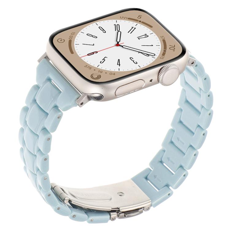 For Apple Watch 42mm / 41mm / 40mm / 38mm Small Waist Rhombus Three-bead Resin Watch Band(Turquoize) - free shipping - PMc TechLife - Order now!