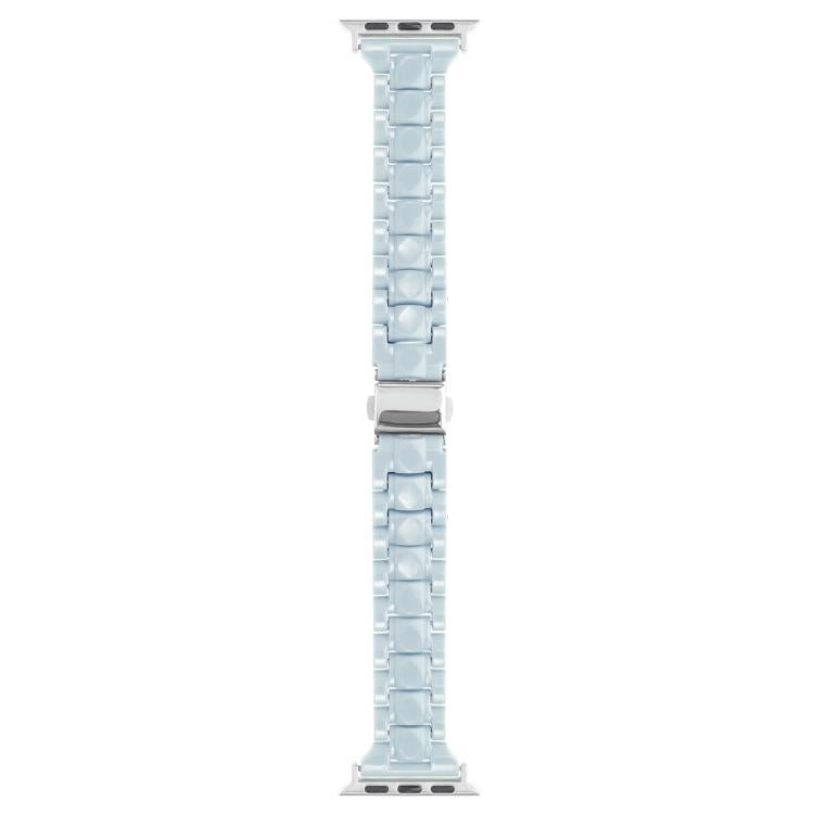 For Apple Watch 42mm / 41mm / 40mm / 38mm Small Waist Rhombus Three-bead Resin Watch Band(Turquoize) - free shipping - PMc TechLife - Order now!