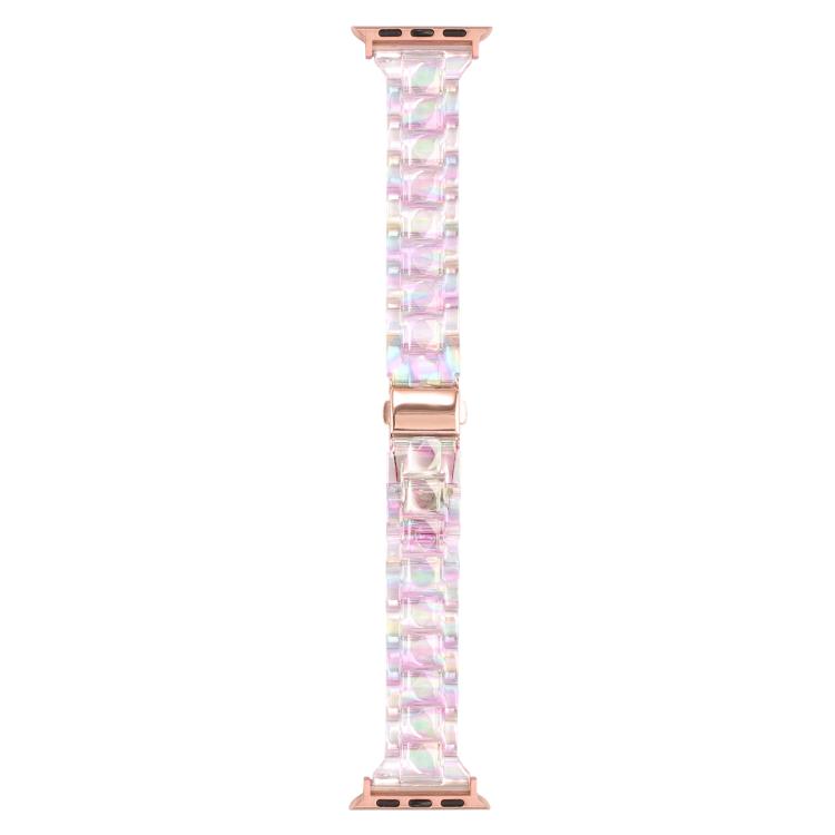For Apple Watch 42mm / 41mm / 40mm / 38mm Small Waist Rhombus Three-bead Resin Watch Band(Colorful) - free shipping - PMc TechLife - Order now!