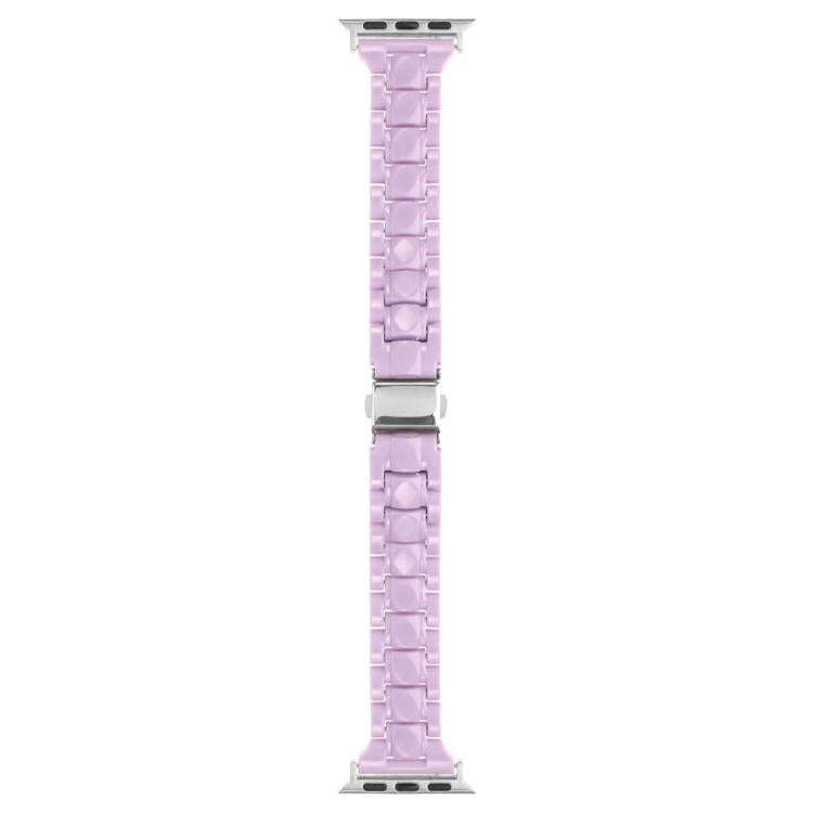 For Apple Watch 42mm / 41mm / 40mm / 38mm Small Waist Rhombus Three-bead Resin Watch Band(Purple) - free shipping - PMc TechLife - Order now!