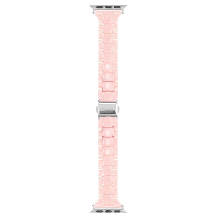 For Apple Watch 42mm / 41mm / 40mm / 38mm Small Waist Rhombus Three-bead Resin Watch Band(Pink) - free shipping - PMc TechLife - Order now!