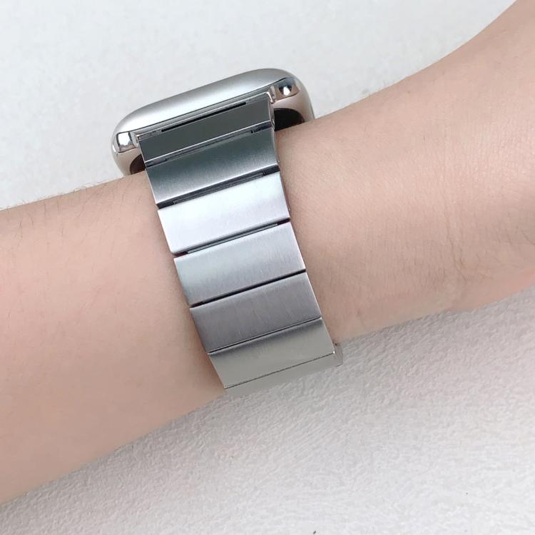 For Apple Watch 46mm / 49mm / 45mm / 44mm Single Bead Side-removable Stainless Steel Watch Band(Silver) - free shipping - PMc TechLife - Order now!