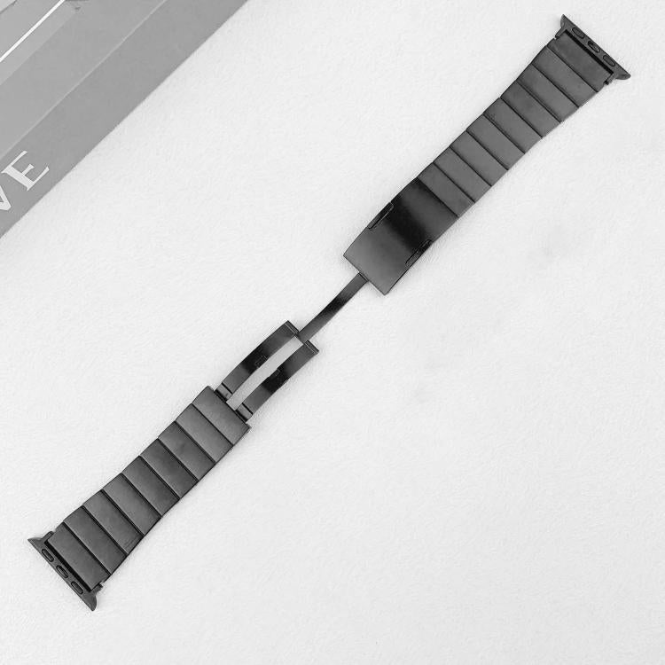 For Apple Watch 42mm / 41mm / 40mm / 38mm Single Bead Side-removable Stainless Steel Watch Band(Black) - free shipping - PMc TechLife - Order now!