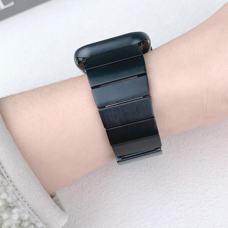 For Apple Watch 42mm / 41mm / 40mm / 38mm Single Bead Side-removable Stainless Steel Watch Band(Black) - free shipping - PMc TechLife - Order now!