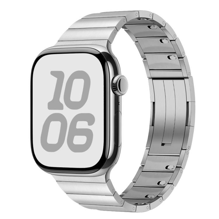 For Apple Watch 42mm / 41mm / 40mm / 38mm Single Bead Side-removable Stainless Steel Watch Band(Silver) - free shipping - PMc TechLife - Order now!