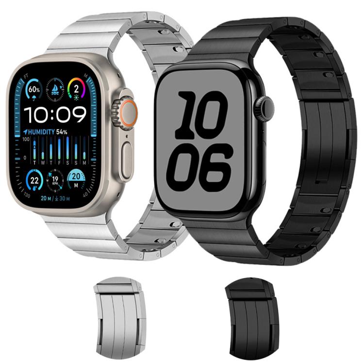 For Apple Watch 42mm / 41mm / 40mm / 38mm Single Bead Side-removable Stainless Steel Watch Band(Silver) - free shipping - PMc TechLife - Order now!