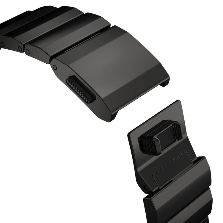 For Apple Watch 46mm / 49mm / 45mm / 44mm Norman Clasp One-Bead Stainless Steel Watch Band(Black) - Watch Bands by PMc TechLife | Online Shopping South Africa | PMc TechLife | Buy Now Pay Later Mobicred